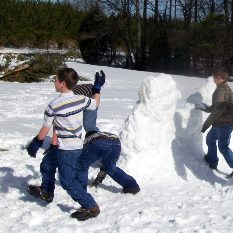 throwing snowballs