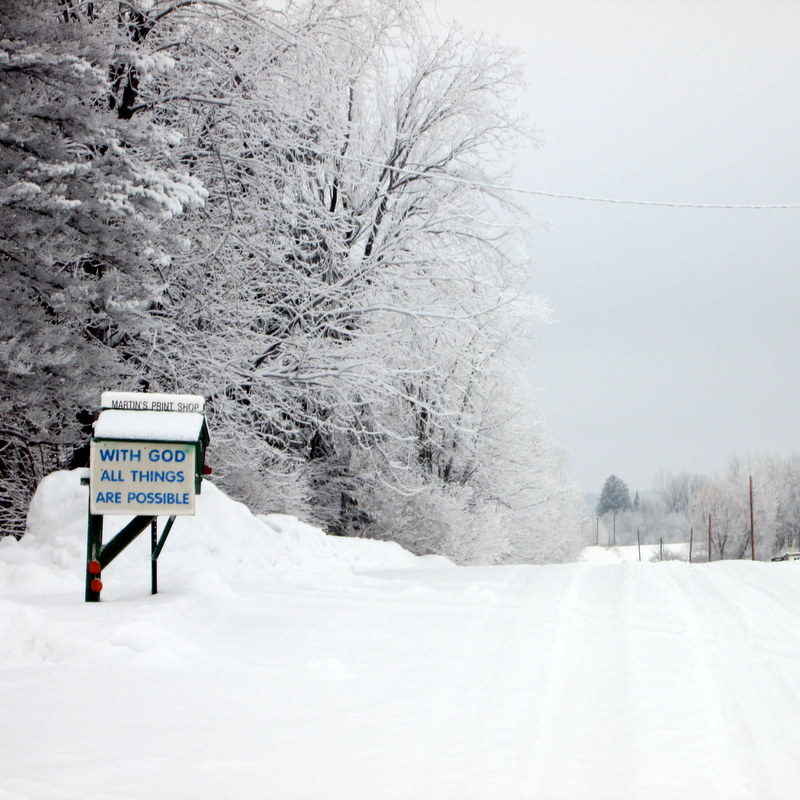 snowy road