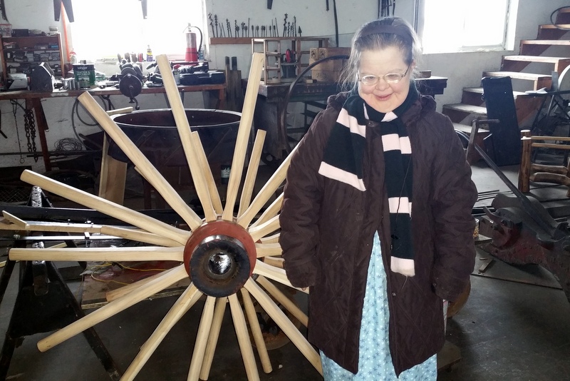 Regina and cart wheel