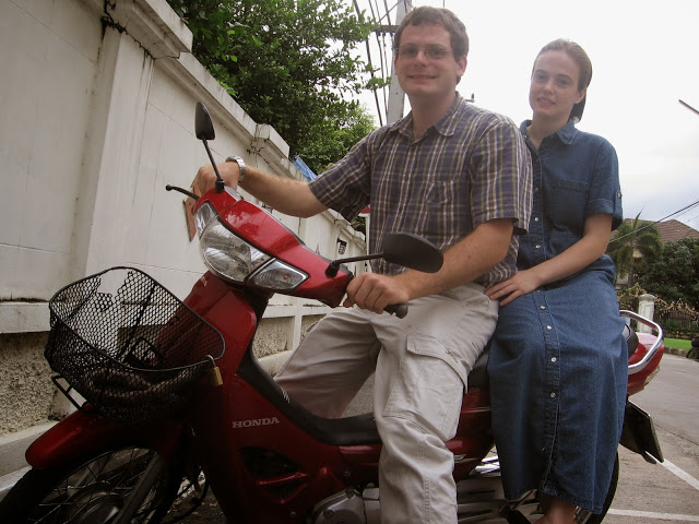 Early ride on motorbike