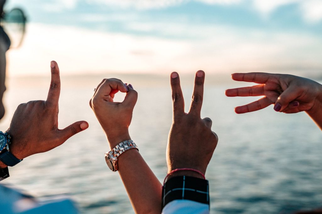 hands spelling love